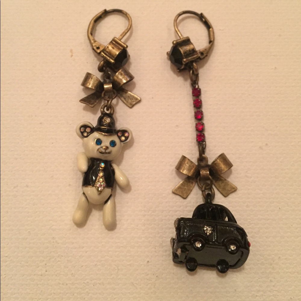 Betsey Johnson mix match earrings